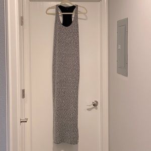 Banana Republic Black and White Striped Maxi Dress